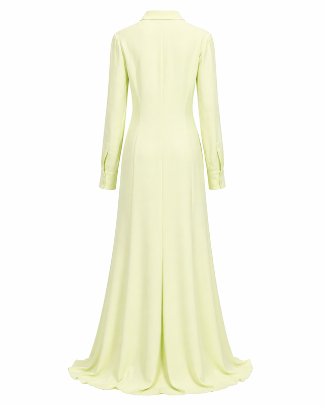 Valentino Silk Shirt Gown in Soft Green