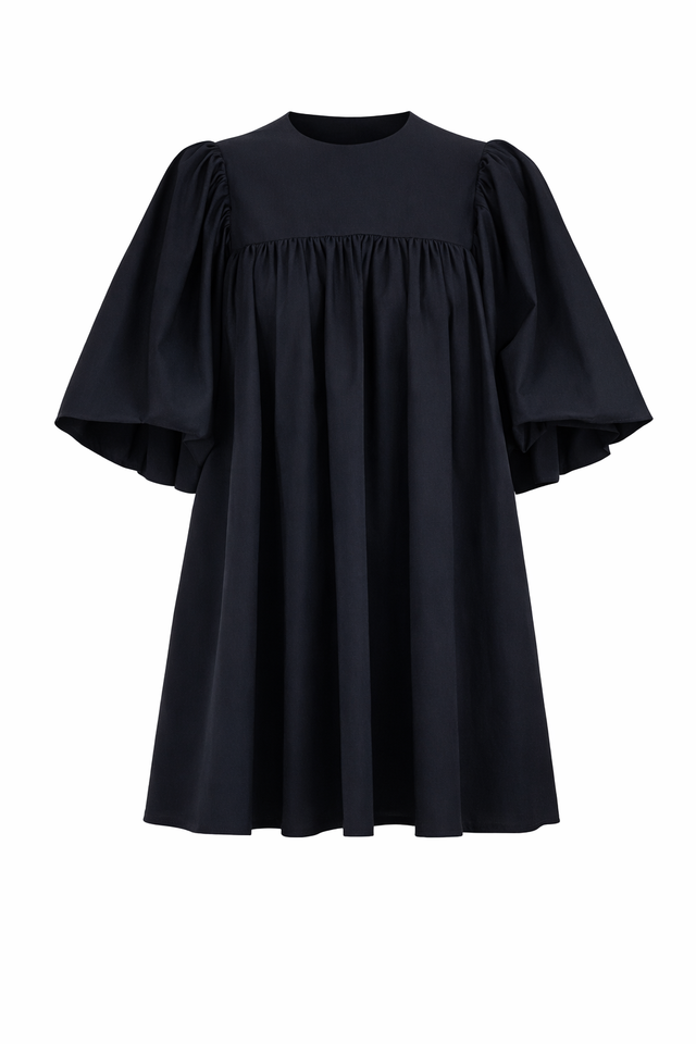 Red Valentino Gathered Babydoll Mini Dress