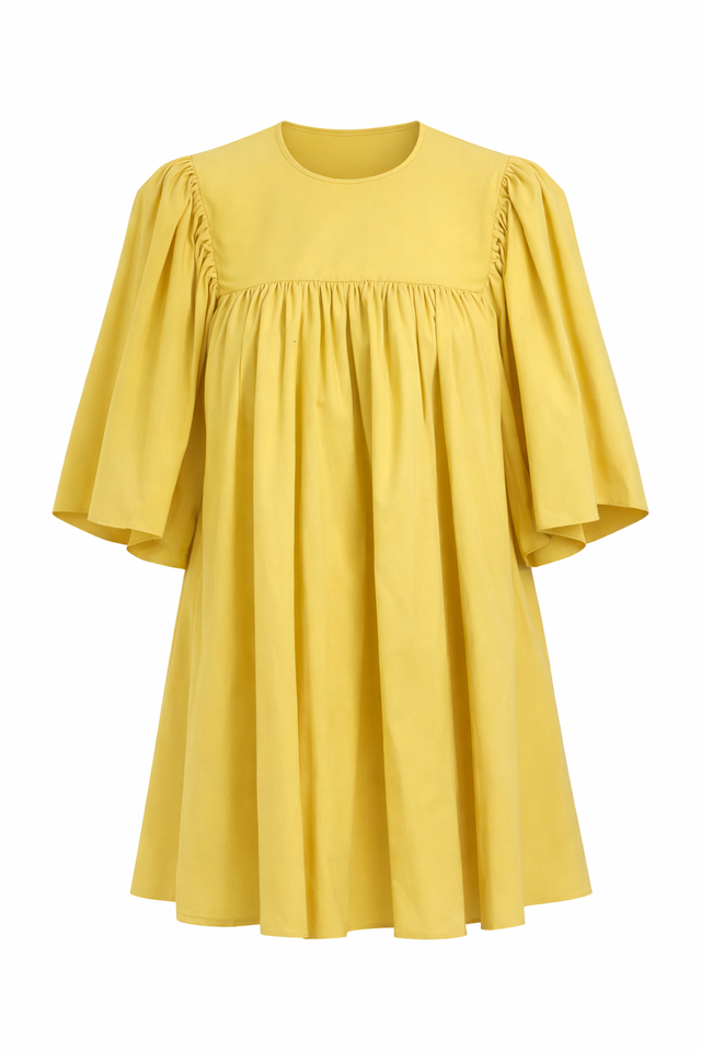 Red Valentino Gathered Babydoll Mini Dress