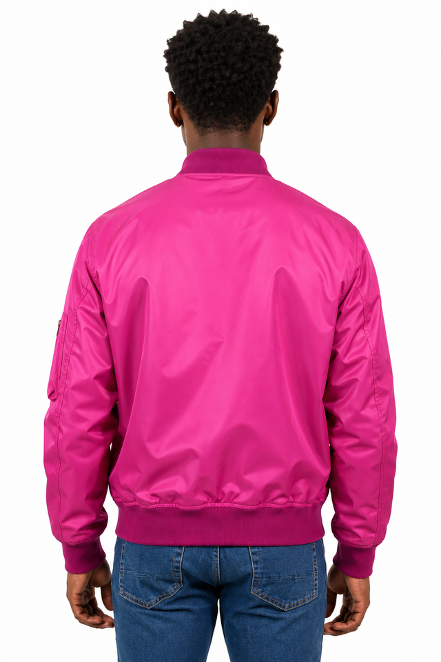 Valentino Technical Bomber Jacket in Hot Pink