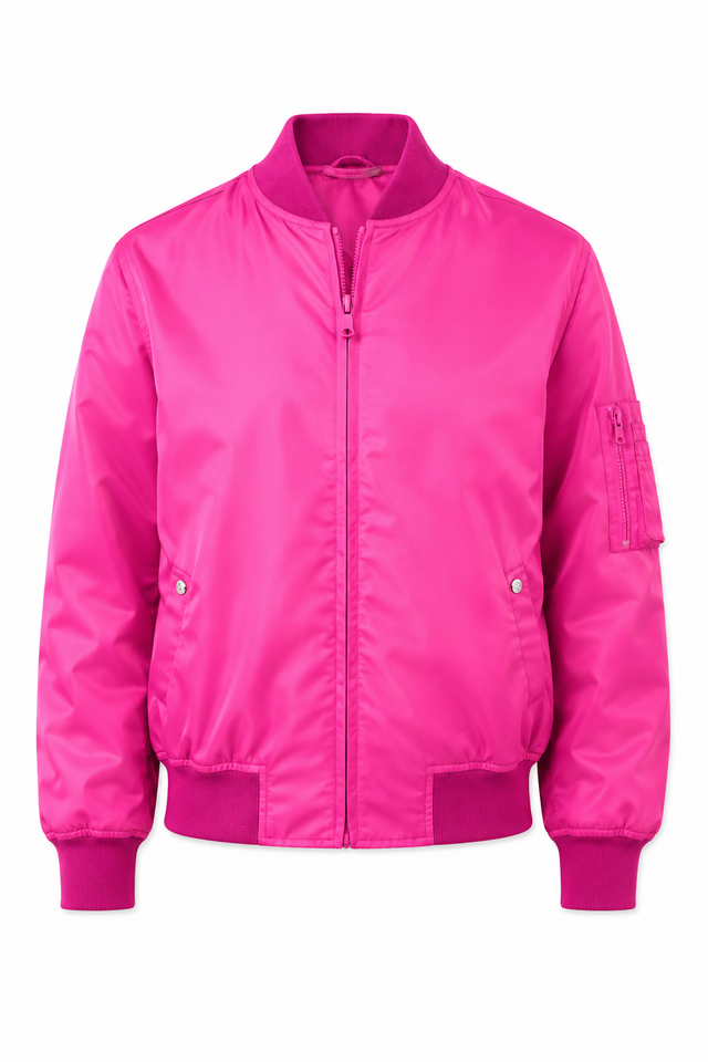 Valentino Technical Bomber Jacket in Hot Pink