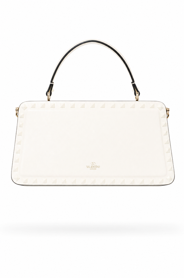 Valentino Garavani Rockstud Alcove Leather Top Handle Bag