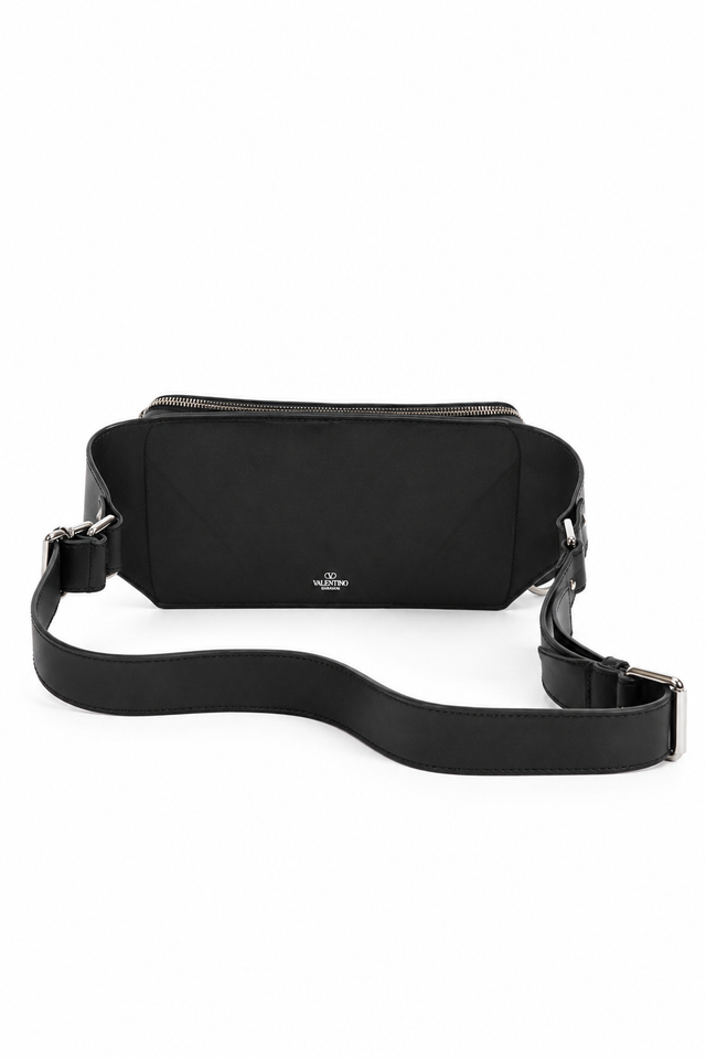 Valentino Garavani VLTN Leather Belt Bag – Black