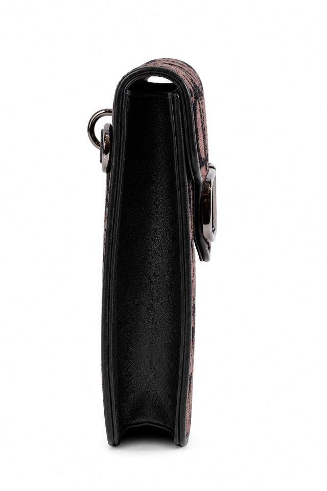 Valentino Garavani Toile Iconographe VLogo Phone Crossbody Pouch – Beige/Black