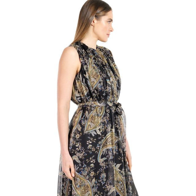 Mikael Aghal Nocturne Paisley Maxi Dress