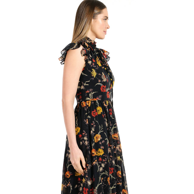 Mikael Aghal Autumn Bloom Maxi Dress