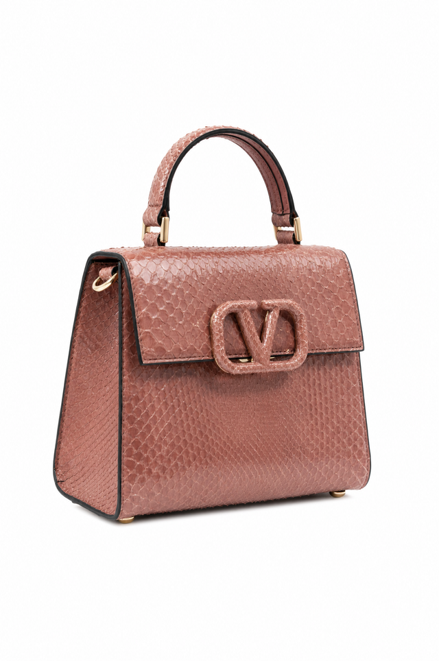 Valentino Garavani VSling Python Small Top Handle Bag