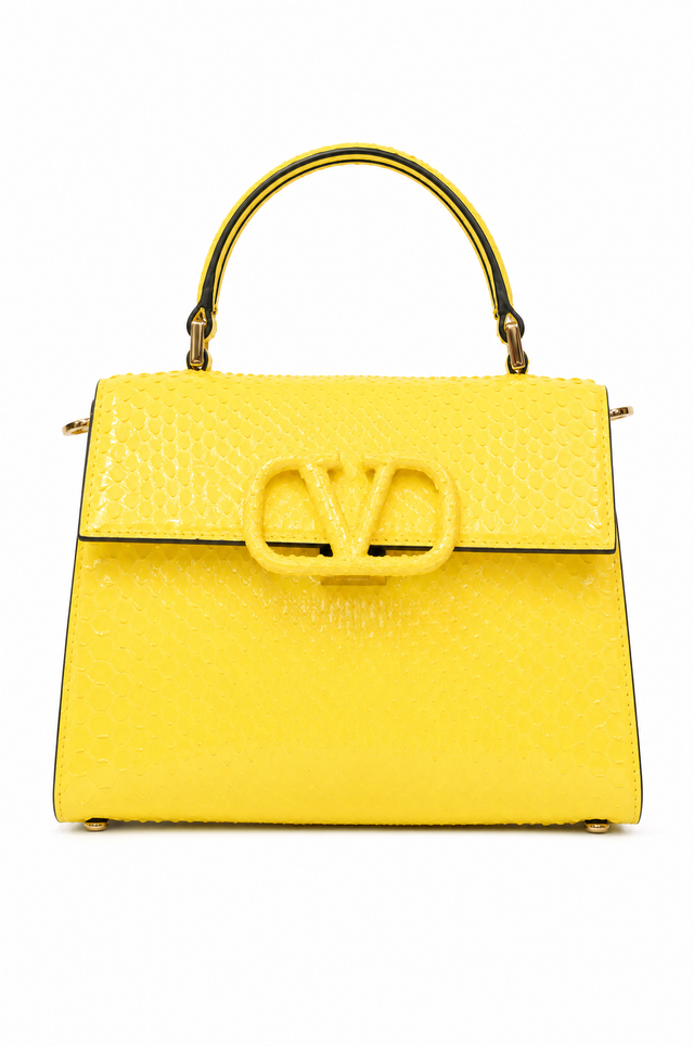 Valentino Garavani VSling Python Small Top Handle Bag