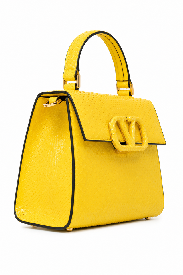 Valentino Garavani VSling Python Small Top Handle Bag