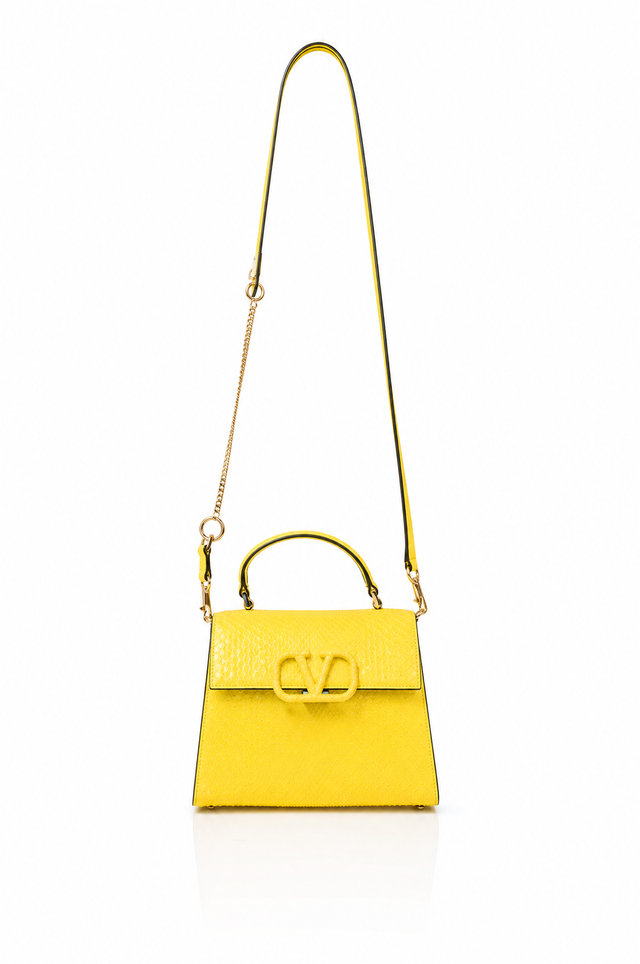 Valentino Garavani VSling Python Small Top Handle Bag