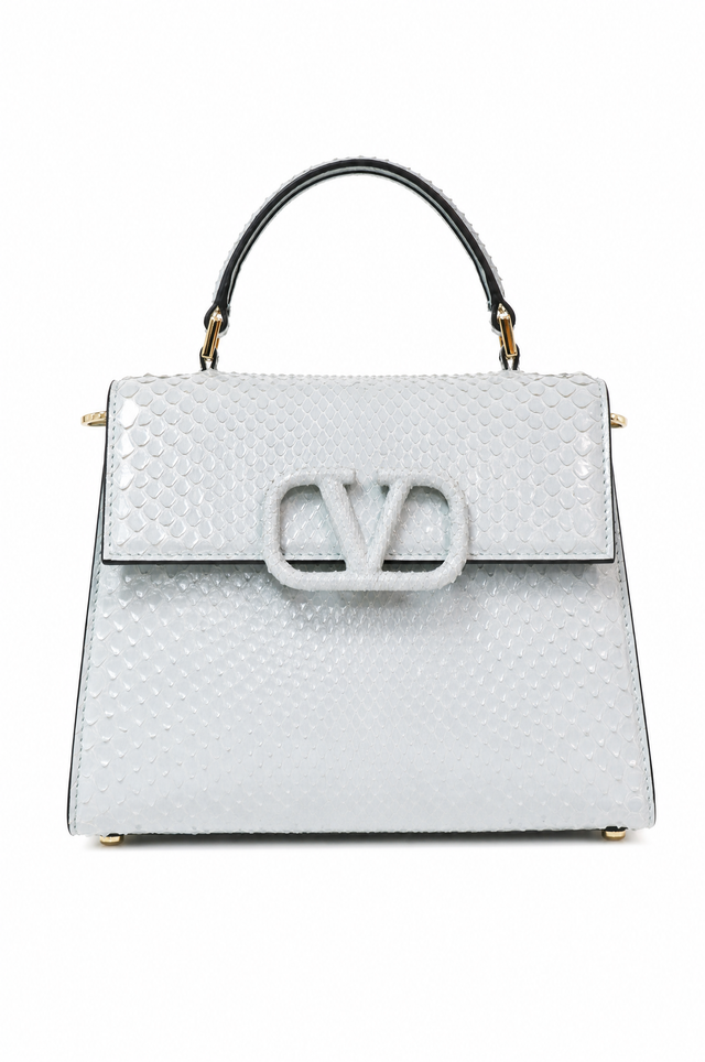 Valentino Garavani VSling Python Small Top Handle Bag