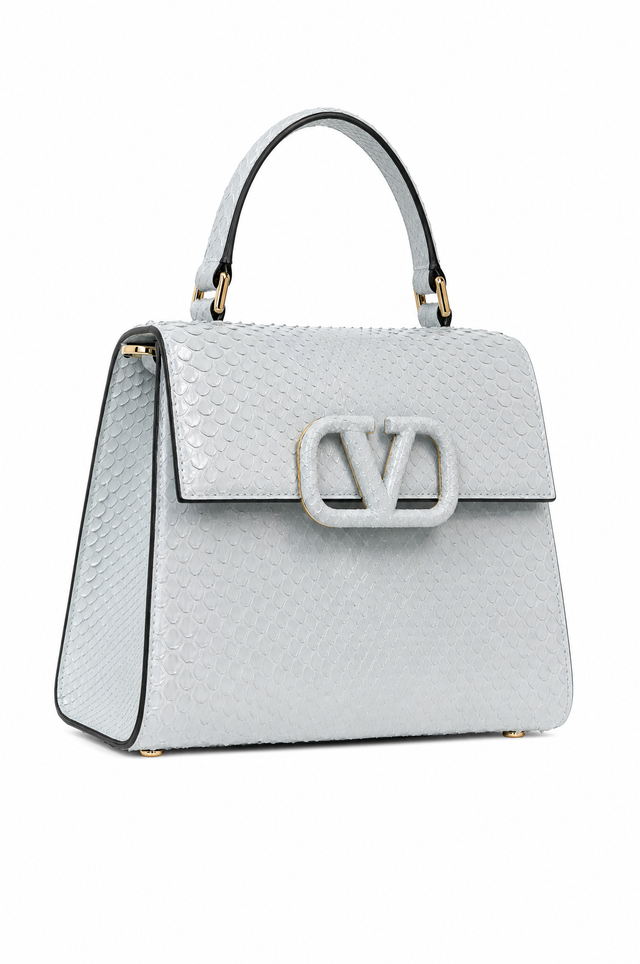 Valentino Garavani VSling Python Small Top Handle Bag