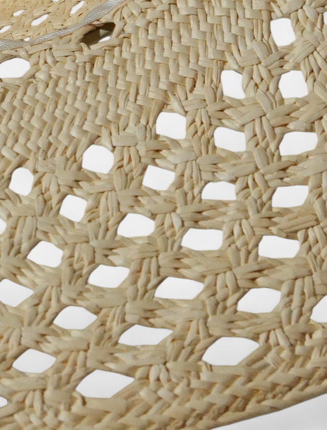 Valentino Garavani VLogo Straw Wide-Brim Hat with Gold V Hardware – Natural