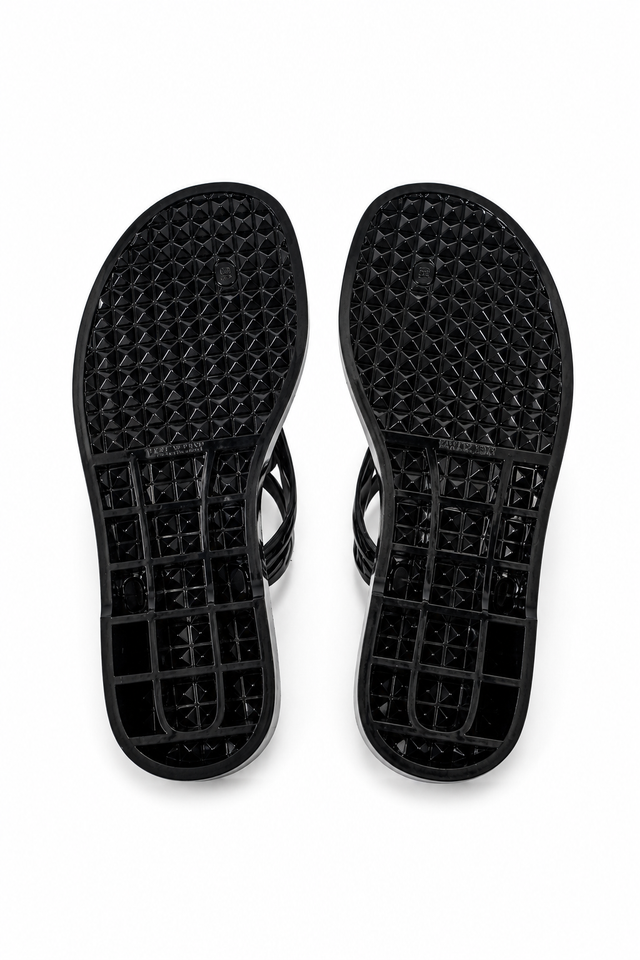 Valentino Garavani VLogo Jelly Thong Sandals – Black