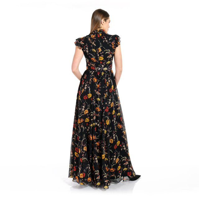 Mikael Aghal Autumn Bloom Maxi Dress