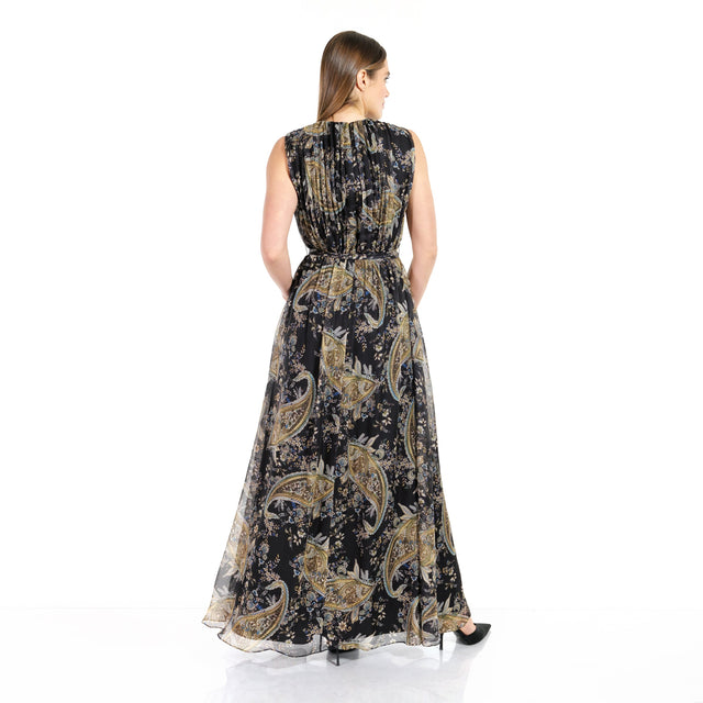 Mikael Aghal Nocturne Paisley Maxi Dress