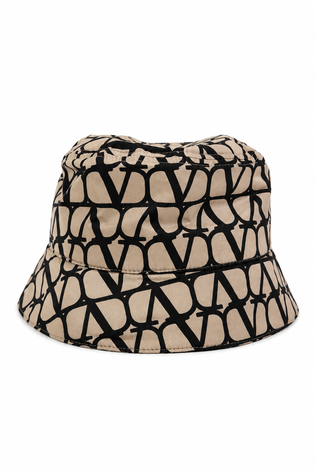Valentino Garavani Toile Iconographe Reversible Bucket Hat – Beige & Black