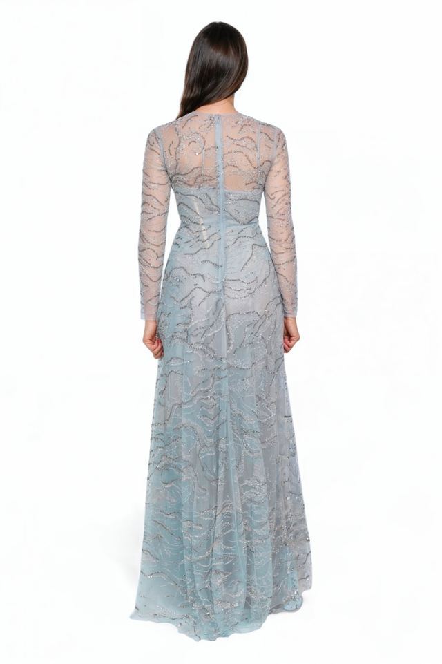 Valentino Embellished Ice Blue Gown