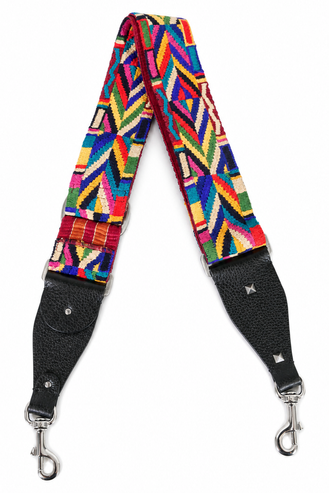 Valentino Garavani Rockstud Embroidered Canvas Bag Strap in Multicolor