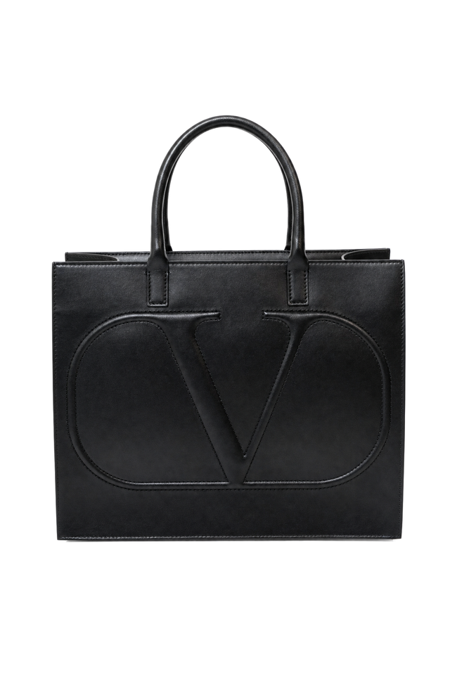Valentino Garavani VLogo Escape Leather Tote Bag with Shoulder Strap