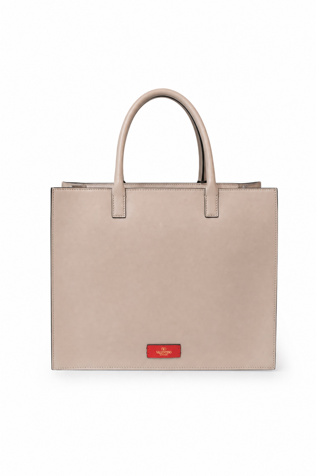 Valentino Garavani VLogo Escape Leather Tote Bag with Shoulder Strap