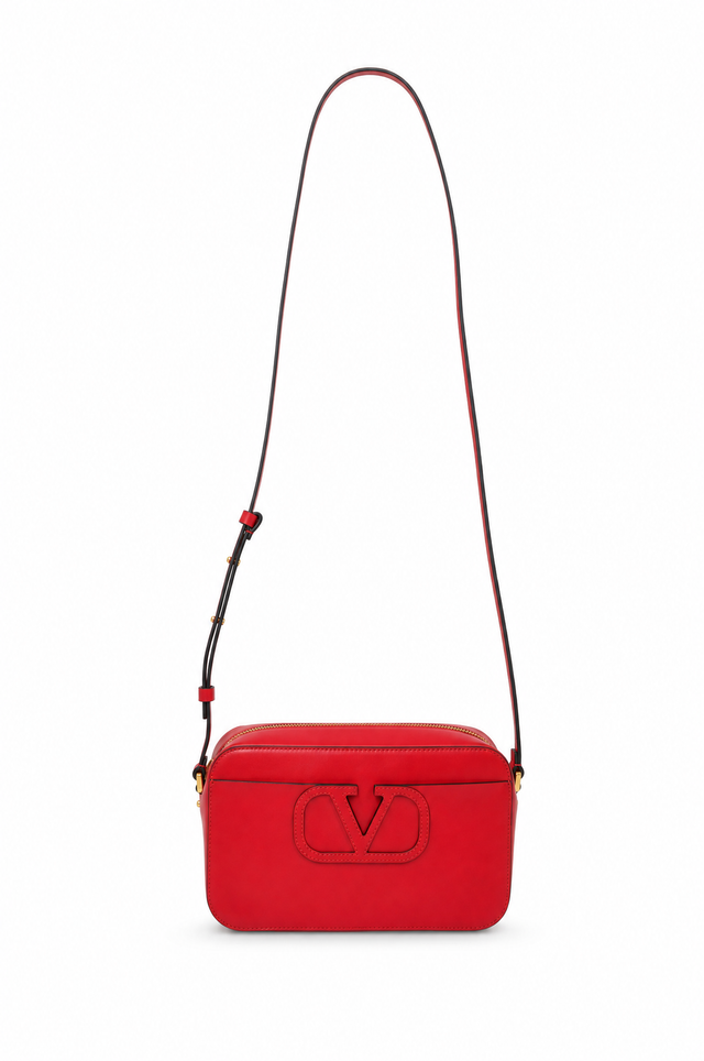 Valentino Garavani VLogo Escape Leather Camera Crossbody Bag