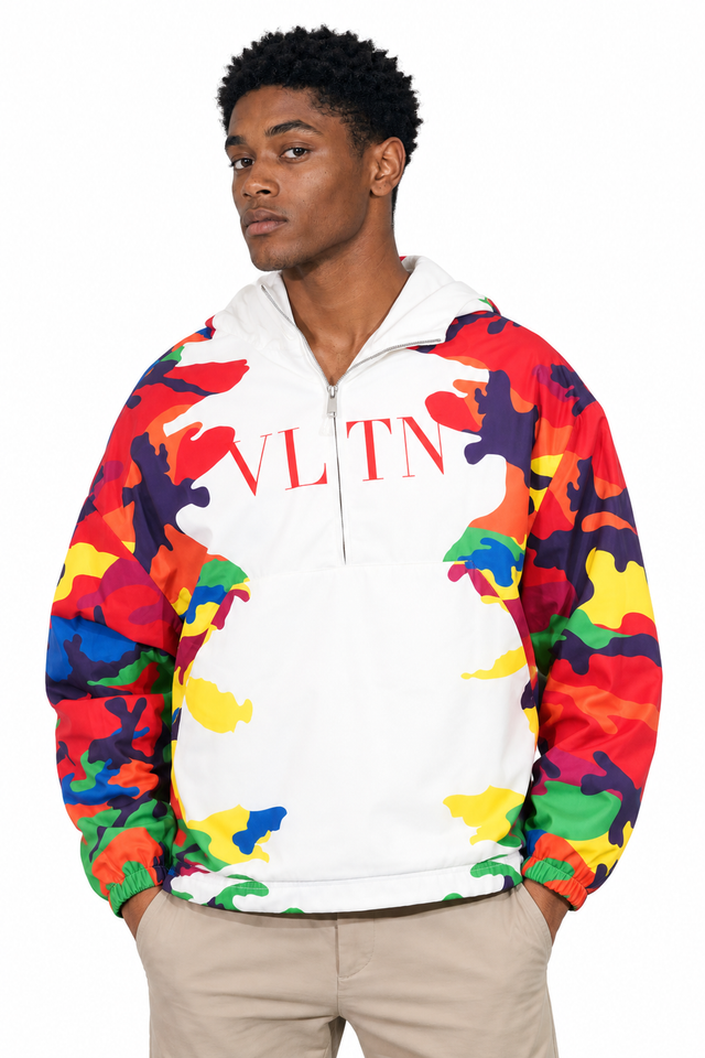 Valentino Rainbow Camouflage VLTN Anorak Windbreaker