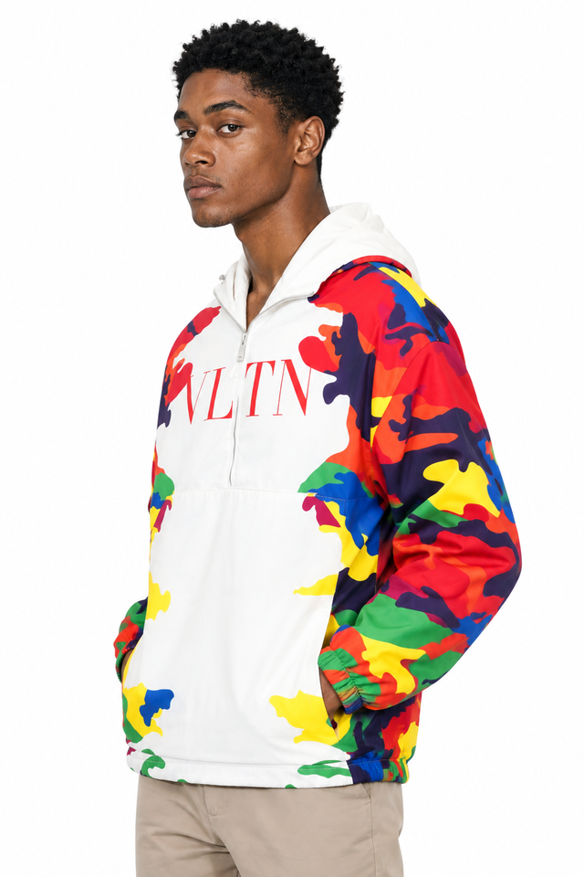 Valentino Rainbow Camouflage VLTN Anorak Windbreaker