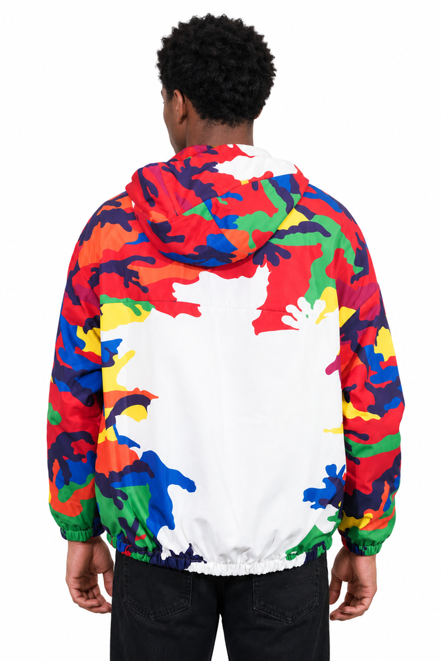 Valentino Rainbow Camouflage VLTN Anorak Windbreaker