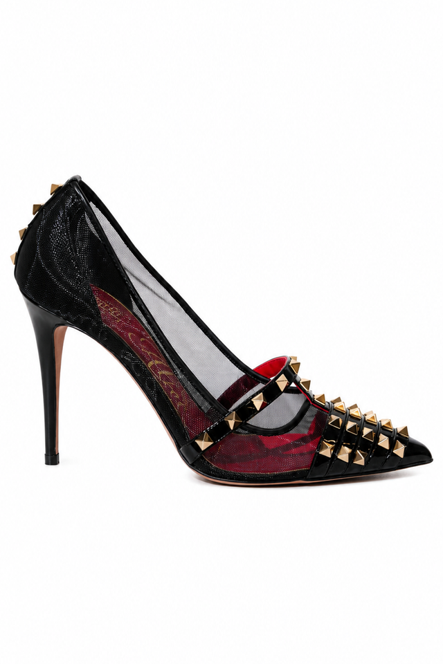 Valentino Garavani Rockstud Caged Mesh Pumps