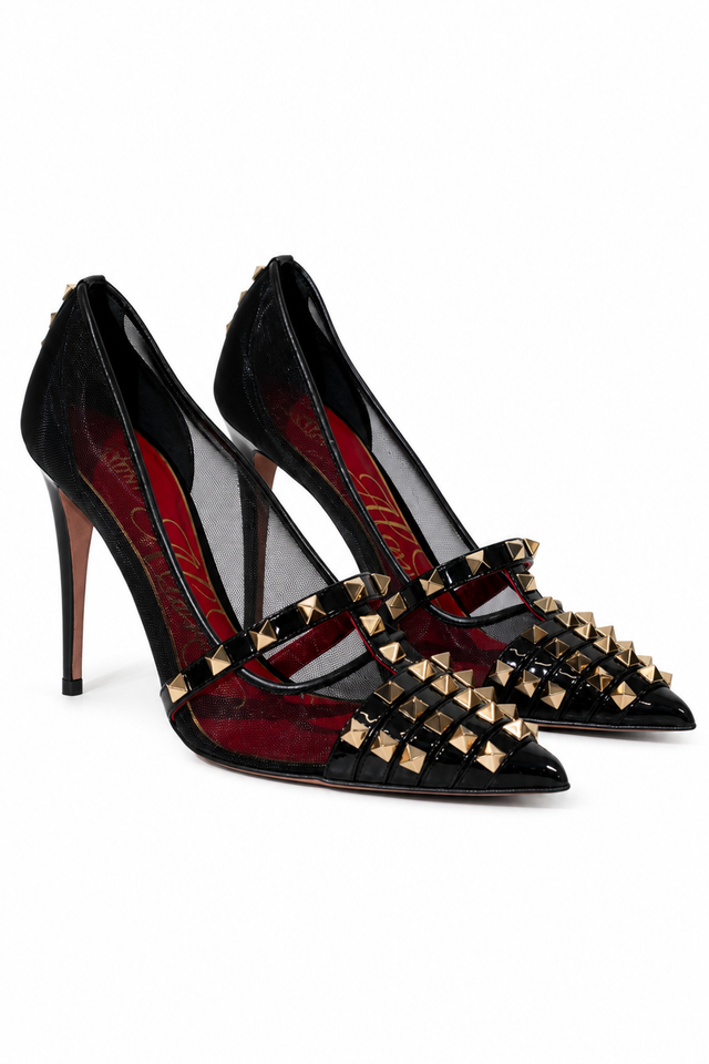 Valentino Garavani Rockstud Caged Mesh Pumps