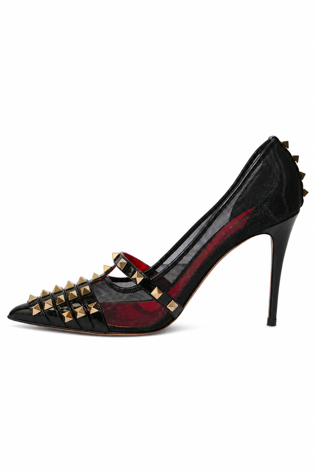 Valentino Garavani Rockstud Caged Mesh Pumps