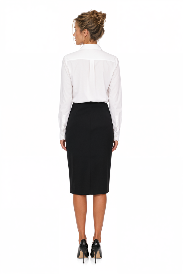 Valentino Classic High-Waist Pencil Skirt in Black