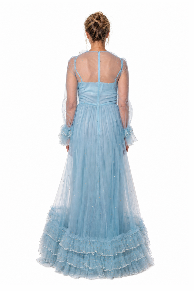 Valentino Powder Blue Tulle Gown
