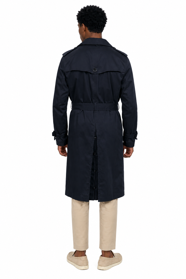 Valentino VLogo Graphic Double-Breasted Trench Coat