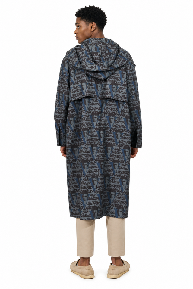 Valentino x Undercover "Time Traveller" Printed Hooded Parka Coat