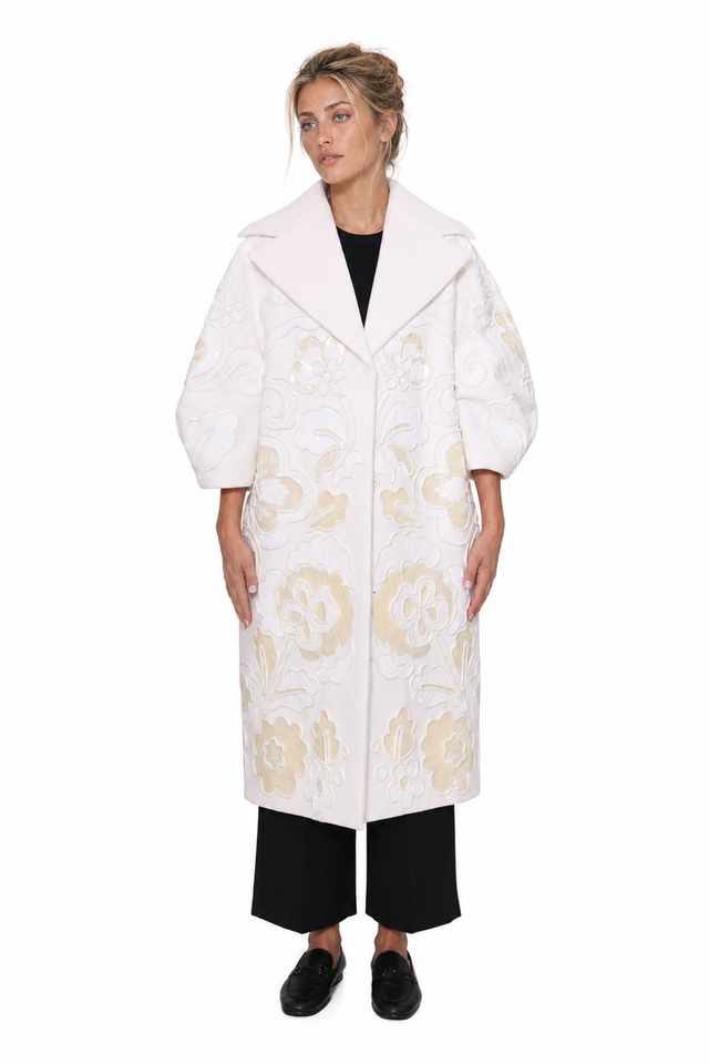 Valentino Oversized Embroidered Coat