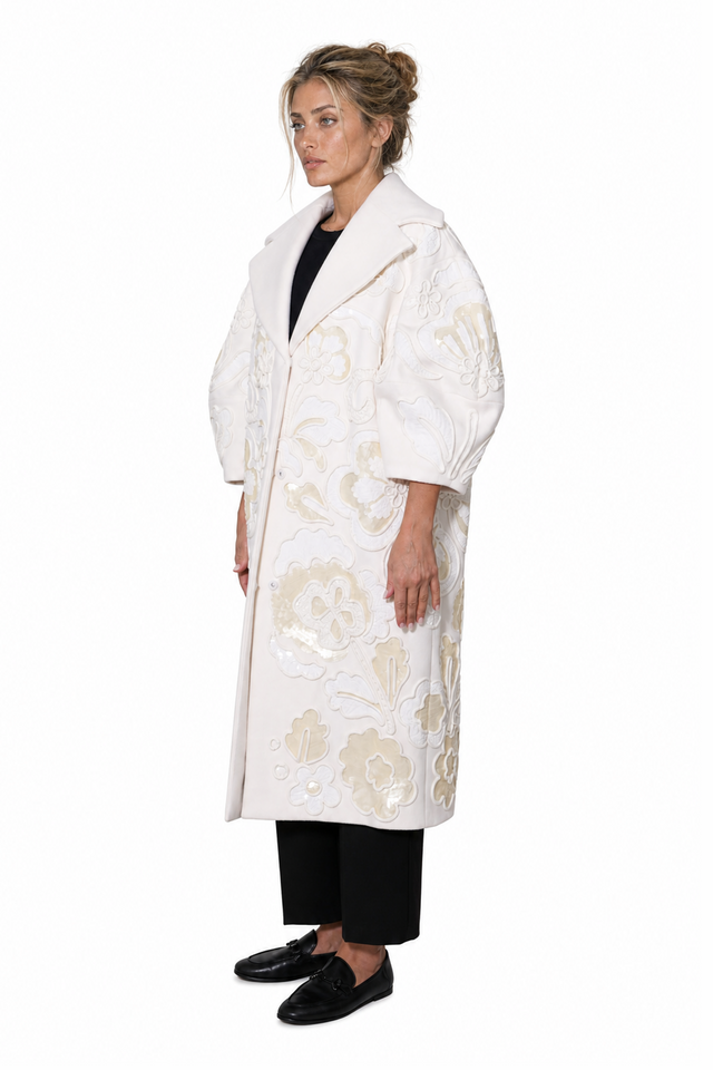 Valentino Oversized Embroidered Coat