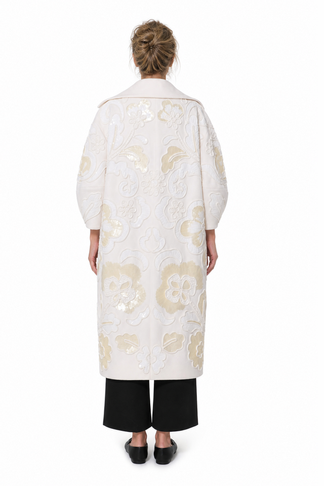 Valentino Oversized Embroidered Coat