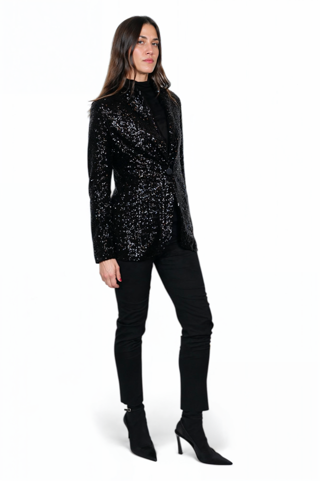 Fabiana Filippi Black Sequin Blazer