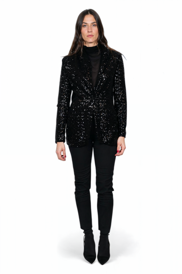 Fabiana Filippi Black Sequin Blazer