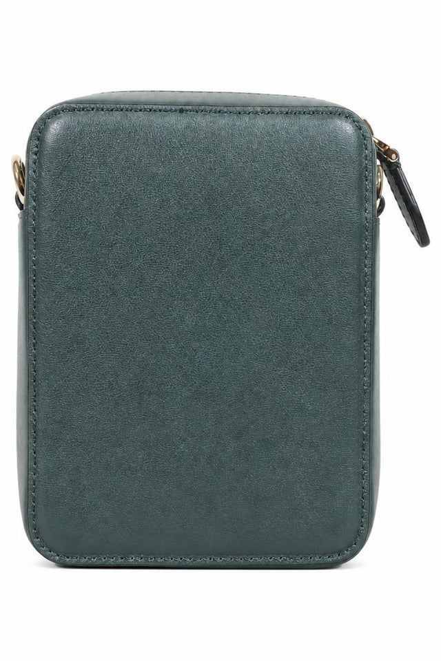 Valentino Garavani VLogo Leather Crossbody Phone Bag in Forest Green
