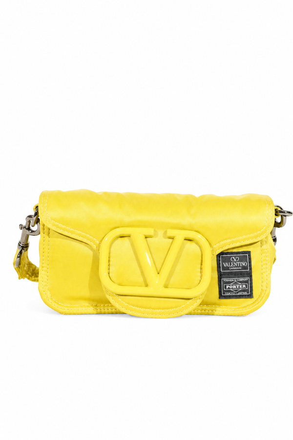 Valentino Garavani x Porter Locò Nylon Crossbody Shoulder Bag in Yellow