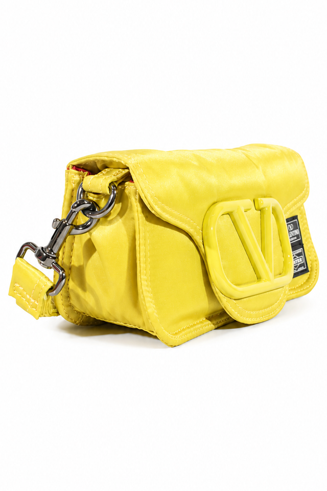 Valentino Garavani x Porter Locò Nylon Crossbody Shoulder Bag in Yellow
