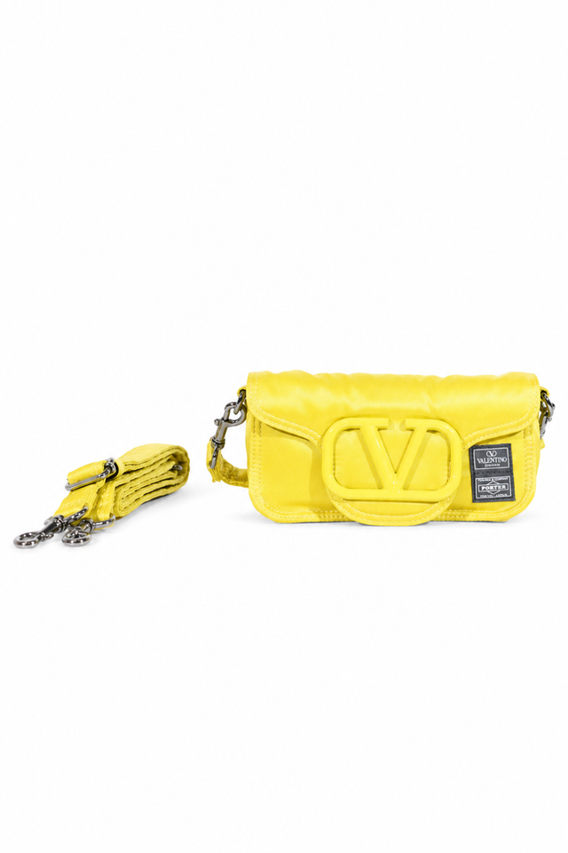 Valentino Garavani x Porter Locò Nylon Crossbody Shoulder Bag in Yellow