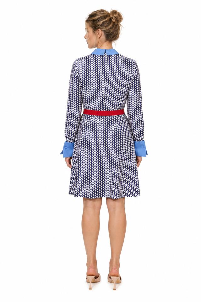 Valentino Toile Iconographe Belted Silk Shirt Dress