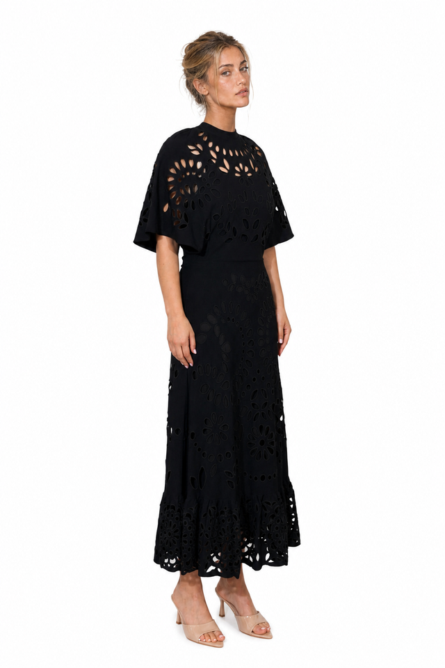 Valentino Garavani Sangallo Broderie Anglaise Midi Dress