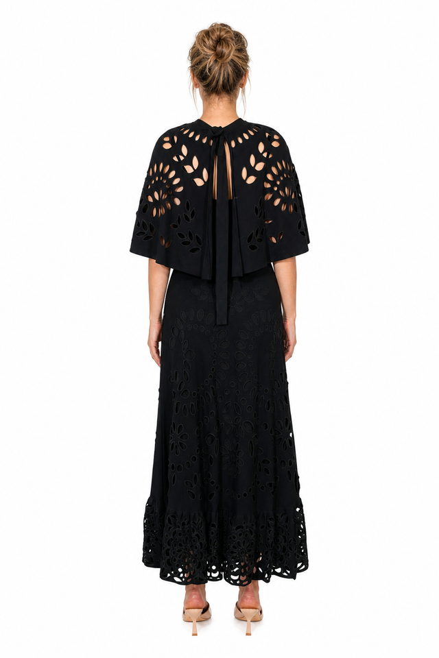 Valentino Garavani Sangallo Broderie Anglaise Midi Dress