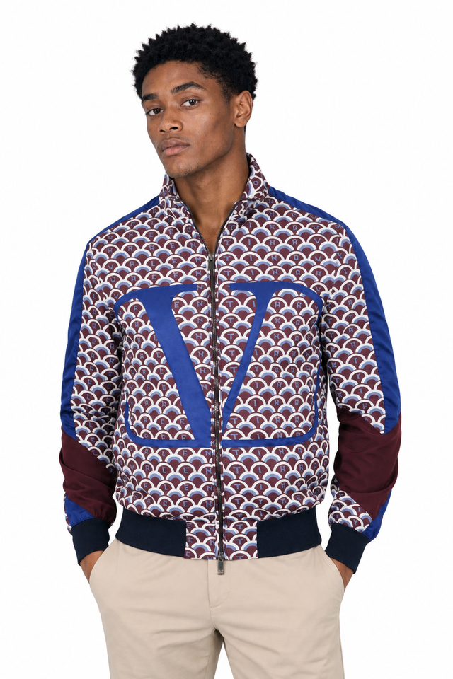 Valentino V-Logo Scallop Printed Track Jacket