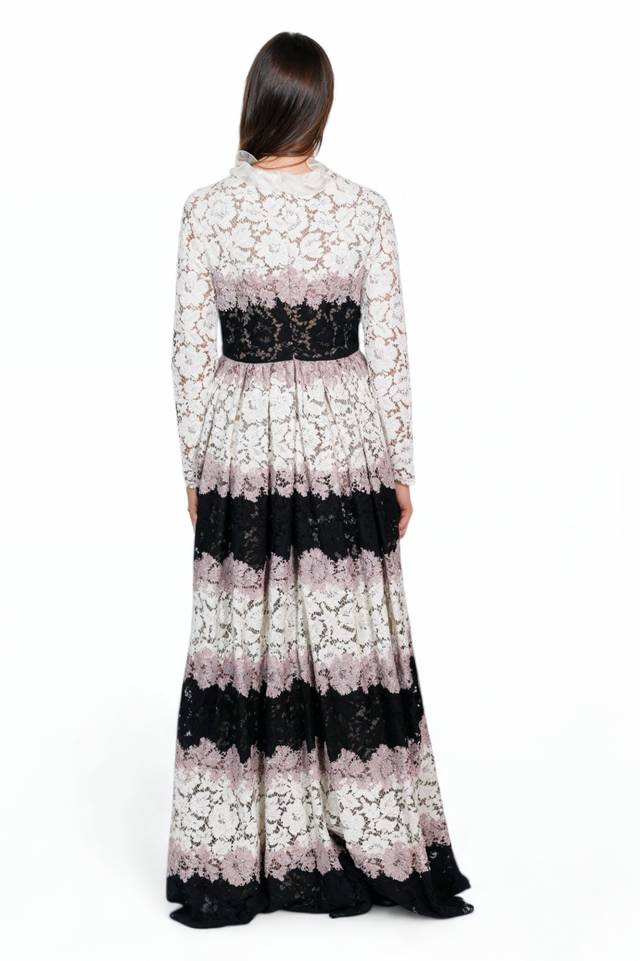 Valentino Monochrome Lace Elegance Gown